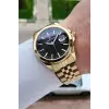 Kadranı Siyah Kordonu Gold Renk 42 Mm Erkek Kol Saati