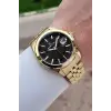 Kadranı Siyah Kordonu Gold Renk 42 Mm Erkek Kol Saati
