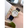 Kasası Gold Kordonu Siyah Renk 29 Mm Kadın Kol Saati ve Bileklik