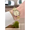 Gold Renk Kadın 30 Mm Kadın Kol Saati ve Hediye Bileklik