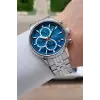 Kadranı Mavi Kordonu Gümüş Renk İç Göstergeleri Aktif 41 Mm Erkek Kol Saati