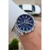 Kadranı Lacivert Kordonu Gümüş Renk 43 mm Erkek Kol Saati