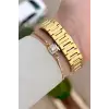 Gold Renk 28,5 mm İç Göstergeleri Aktif Hediye Paketli Kadın Kol Saati