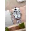 Gümüş Renk 24 mm Hediye Paketli Kadın Kol Saati