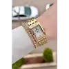 Kadranı Sedefli Kordonu Gold Renk 22 mm Kadın Kol Saati