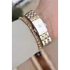 Gold Gümüş Renk 22 mm Kadın Kol Saati
