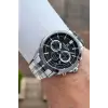 Gümüş Siyah Renk 44 Mm İç Göstergeleri Aktif Erkek Kol Saati