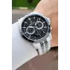 Gümüş Siyah Renk 44 Mm İç Göstergeleri Aktif Erkek Kol Saati