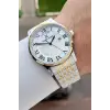 Gold Gümüş Renk Hediye Paketli 42 mm Erkek Kol Saati