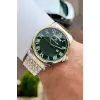 Kadranı Yeşil Kordonu Gold Beyaz Renk Takvim ve Gün Fonksiyonlu Hediye Paketli Erkek Kol Saati