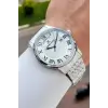 Gümüş Renk Takvim ve Gün Fonksiyonlu Hediye Paketli Erkek Kol Saati
