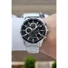 Kadranı Siyah Kordonu Gümüş Renk 44 Mm Hediye Paketli İç Göstergeleri Aktif Erkek Kol Saati