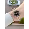 Kadranı Siyah Kordonu Rose Renk 32,5 Mm Hediye Paketli Kadın Kol Saati