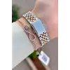 Kadranı Bordo Kordonu Rose Gümüş Renk 32,5 Mm Hediye Paketli Kadın Kol Saati