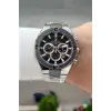 Siyah Gümüş Renk 46,5 Mm Hediye Paketli Erkek Kol Saati