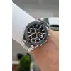 Siyah Gümüş Renk 46,5 Mm Hediye Paketli Erkek Kol Saati