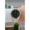 Kadranı Yeşil Kordonu Gold Gümüş Renk 42,5 Mm Hediye Paketli Erkek Kol Saati