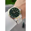 Kadranı Yeşil Kordonu Gold Gümüş Renk 42,5 Mm Hediye Paketli Erkek Kol Saati