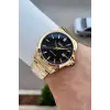 Kadranı Siyah Kordonu Gold Renk 42,5 Mm Hediye Paketli Erkek Kol Saati