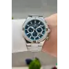 Kadranı Mavi Kordonu Gümüş Renk 46,5 Mm Hediye Paketli Erkek Kol Saati