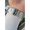 Kadranı Siyah Kordonu Gümüş Renk 46,5 Mm Hediye Paketli Erkek Kol Saati