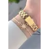 Kadranı Sarı Kordonu Gold Renk Hediye Paketli 22,5 Mm Kadın Kol Saati