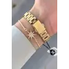 Gold Renk Hediye Paketli 22,5 Mm Kadın Kol Saati