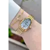 Gold Renk 25 Mm Kadın Kol Saati ve Bileklik
