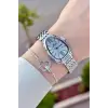 Gümüş Renk 25 Mm Kadın Kol Saati ve Bileklik