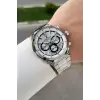 Gümüş Renk 43 Mm Hediye Paketli Erkek Kol Saati