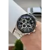 Kadranı Siyah Kordonu Gümüş Renk 43 Mm Hediye Paketli Erkek Kol Saati
