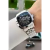 Kadranı Siyah Kordonu Gümüş Renk 39 Mm Hediye Paketli Erkek Kol Saati
