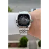Kadranı Siyah Kordonu Gümüş Renk 39 Mm Hediye Paketli Erkek Kol Saati
