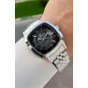 Kadranı Siyah Kordonu Gümüş Renk 39 Mm Hediye Paketli Erkek Kol Saati