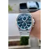 Kadranı Mavi Kordonu Gümüş Renk Hediye Paketli 44 Mm Erkek Kol Saati