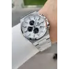 Gümüş Renk Hediye Paketli 44 Mm Erkek Kol Saati