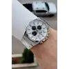 Gümüş Renk Hediye Paketli 44 Mm Erkek Kol Saati