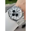 Gümüş Renk Hediye Paketli 44 Mm Erkek Kol Saati