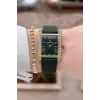 Kasası Gold Kordonu Yeşil Renk Kadın Kol Saati ve Bileklik