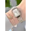 Gold Gümüş Renk Hediye Paketli 21 Mm Kadın Kol Saati ve Bileklik