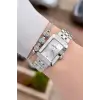 Gümüş Renk Hediye Paketli 22 Mm Kadın Kol Saati ve Bileklik ve Bileklik
