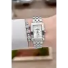 Gümüş Renk Hediye Paketli 22 Mm Kadın Kol Saati ve Bileklik ve Bileklik