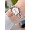 Rose Gümüş Renk Hediye Paketli 24 Mm Kadın Kol Saati ve Bileklik
