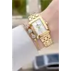 Gold Renk Hediye Paketli 22 Mm Kadın Kol Saati ve Bileklik ve Bileklik