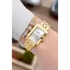 Gold Renk Hediye Paketli 22 Mm Kadın Kol Saati ve Bileklik ve Bileklik