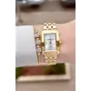 Gold Renk Hediye Paketli 22 Mm Kadın Kol Saati ve Bileklik ve Bileklik