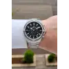 Kadranı Siyah Kordonu Gümüş Renk 44 Mm Hediye Paketli İç Göstergeleri Aktif Erkek Kol Saati