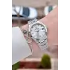 Gümüş Renk 30 Mm Kadın Kol Saati ve Bileklik