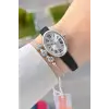 Kasası Gümüş Kordonu Siyah Renk Hediye Paketli 22 Mm 5 ATM Kadın Kol Saati
