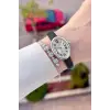 Kasası Gümüş Kordonu Siyah Renk Hediye Paketli 22 Mm 5 ATM Kadın Kol Saati
